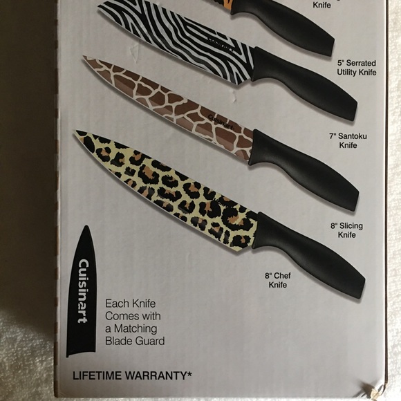 NWT 10 piece animal print knife set 🦒 🦓 🐆 - Picture 9 of 10